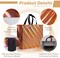 16 PCS Rose Gold Reusable Gift Bags with Handles & Bases – Shiny Non-Woven Medium Goodie Bags for Birthdays, Weddings, Parties, and Holidays (Rose Gold)